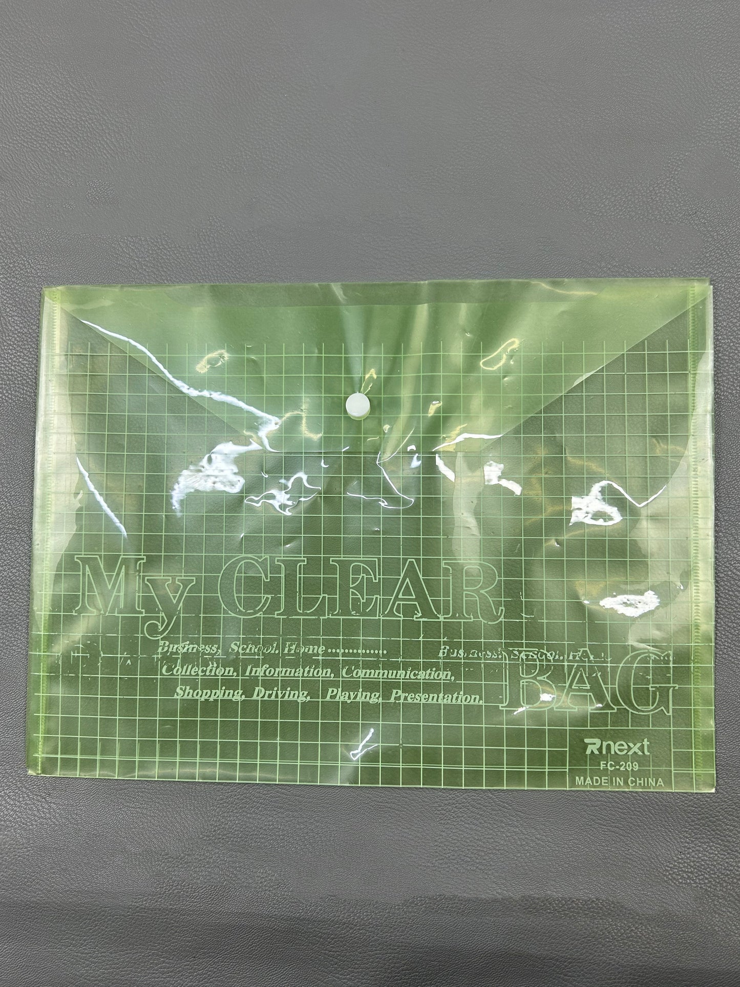Pack of 4 Multicolor Transparent File Bag For Documents