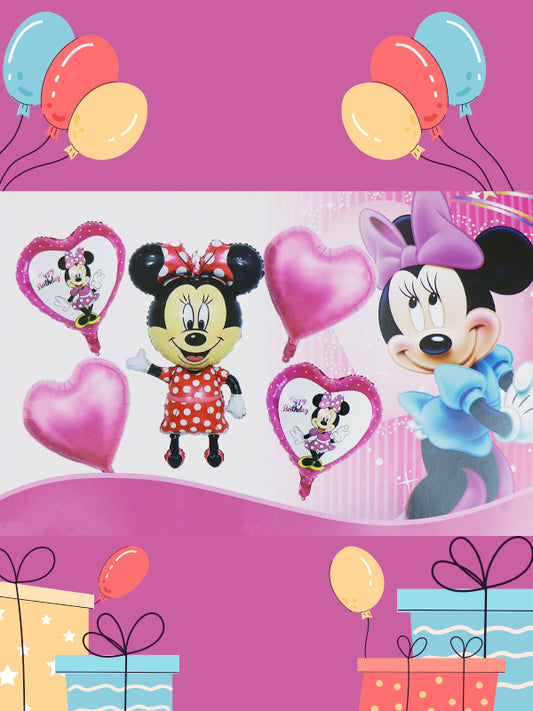 Birthday Foil Balloon 5 Pcs - Minnie