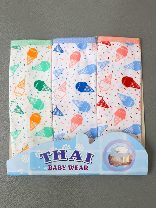 Pack Of 3 Cone Face Towels/Napkins For Newborn