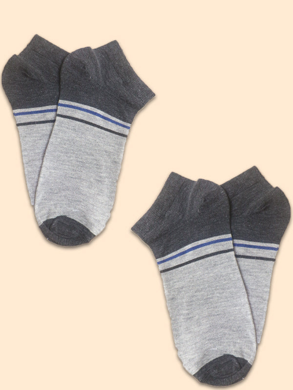 Pack Of 2 Multicolor Ankle Socks for Men MS19