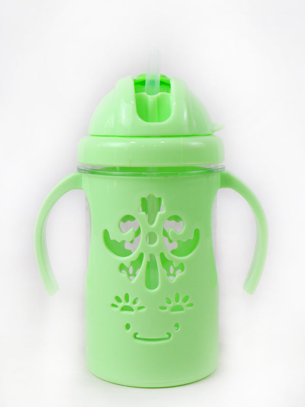 WTB17 Baby Water Bottle With Straw Pipe Green