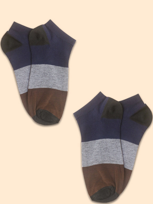 Pack Of 2 Multicolor Ankle Socks for Men MS18