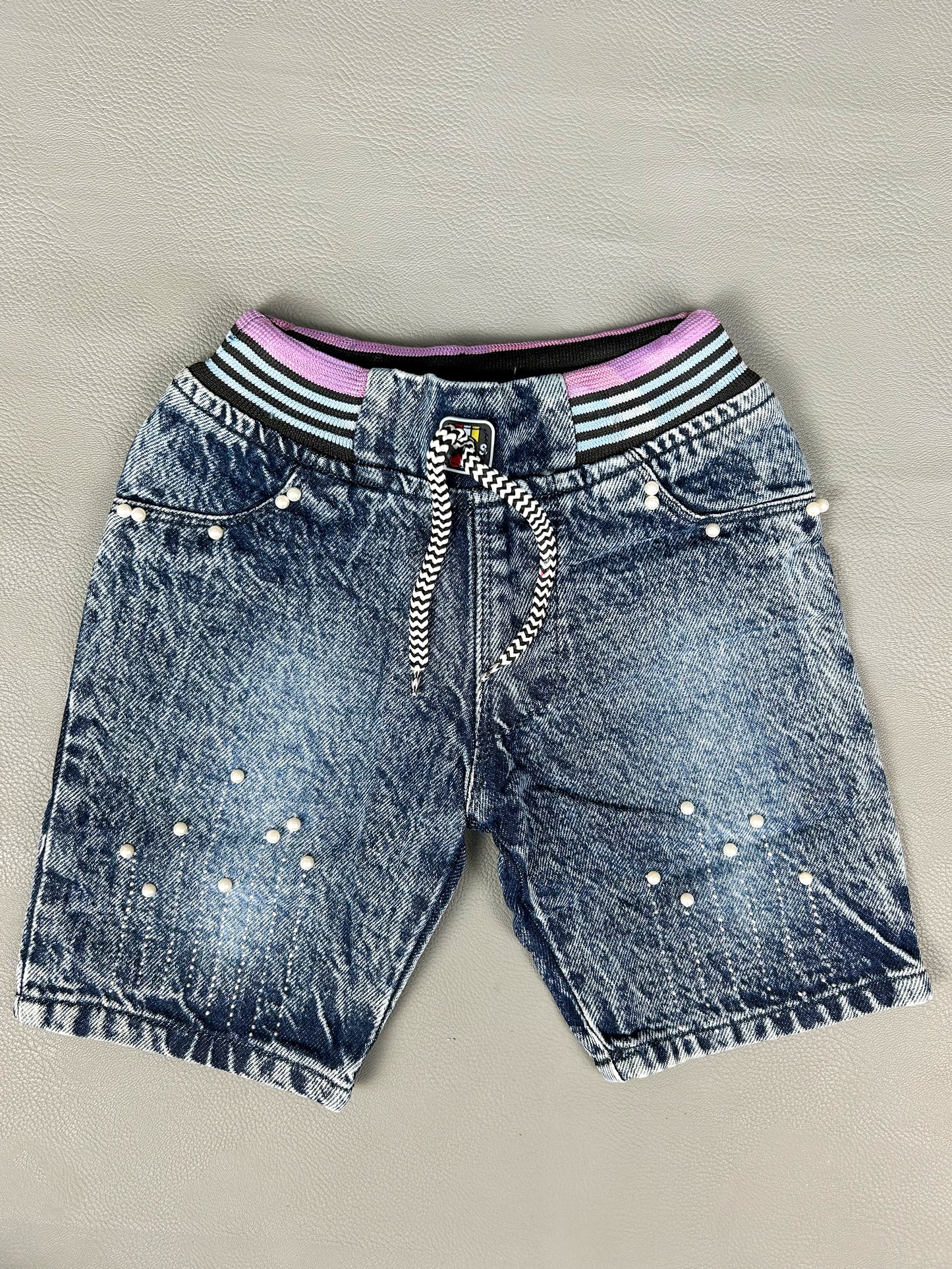 1Yrs - 3Yrs Light Blue Denim Shorts For Girls GDS01