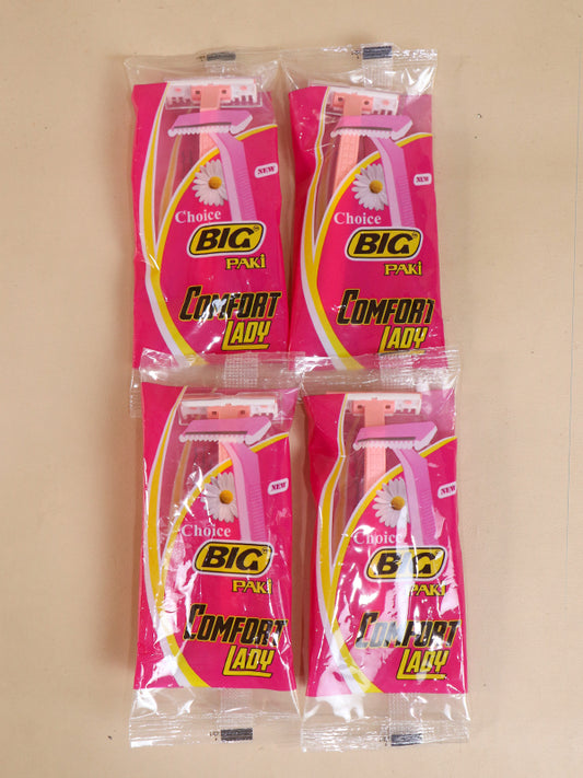 Pack Of 4 Big Paki Comfort Lady Disposable Razor