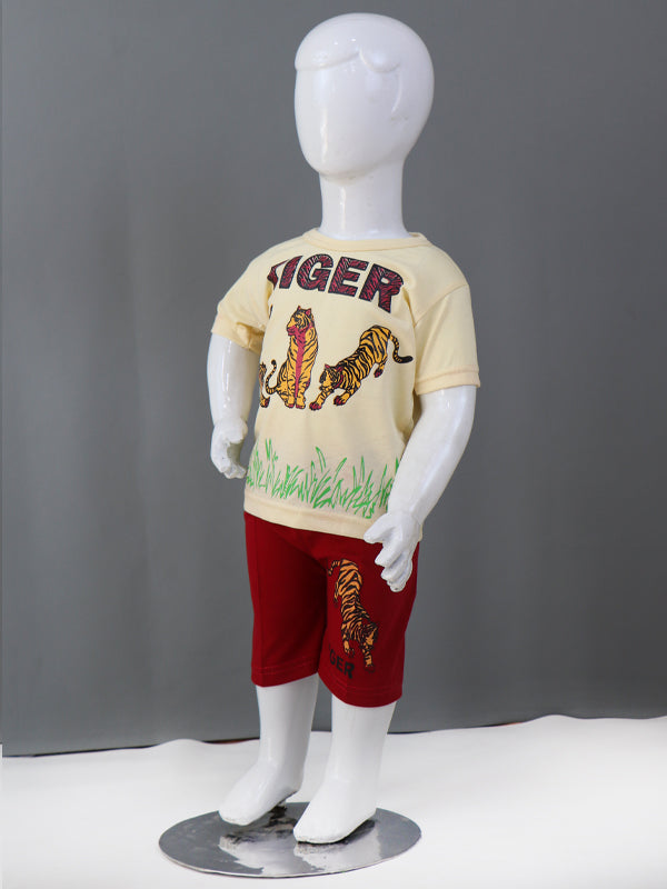 TG Kids Suit 1Yrs - 4Yrs Tiger Maroon