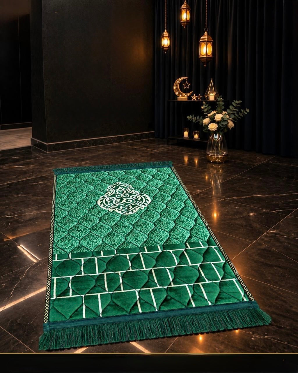 Green Jae-Namaz / Prayer Mat 70 x 105 Multidesign JAE11