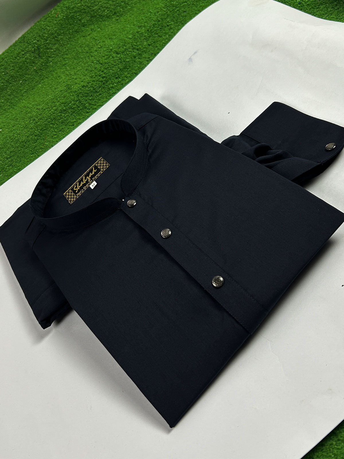 846-8 Navy Blue Stitched Premium Kameez Shalwar For Men MSK272