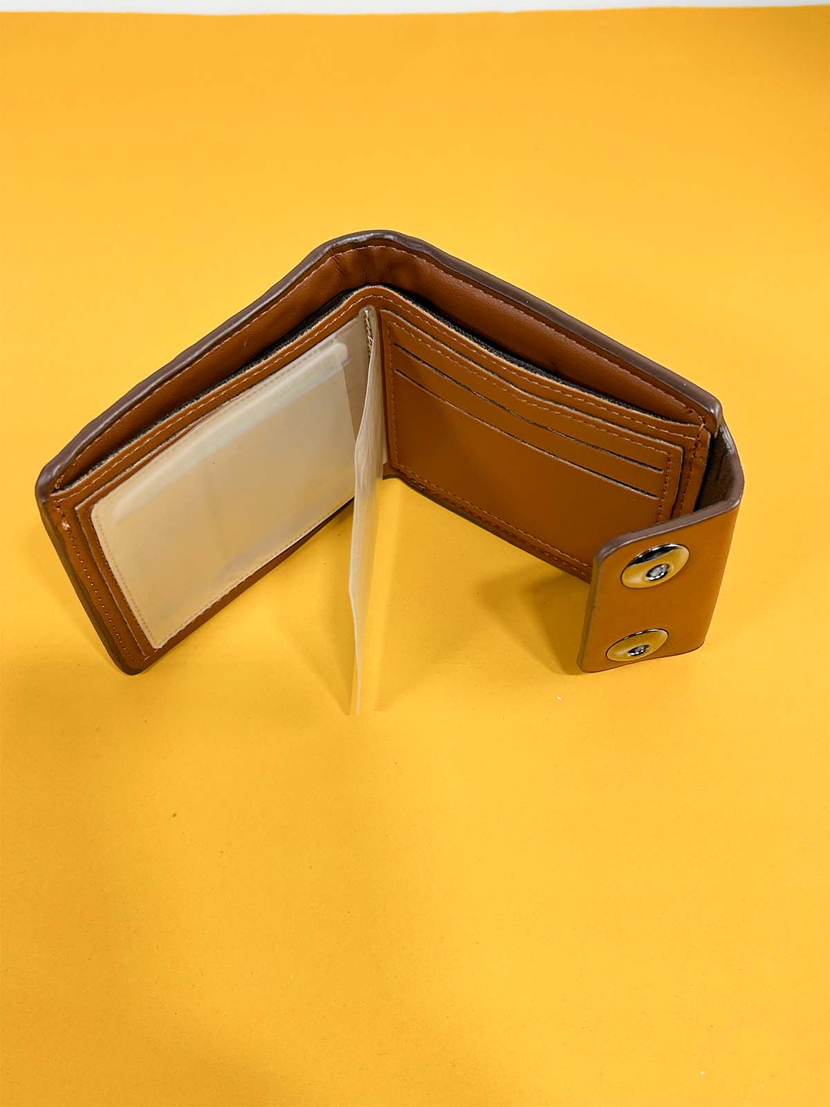 Light Brown Syn-Leather Wallet For Men MW81
