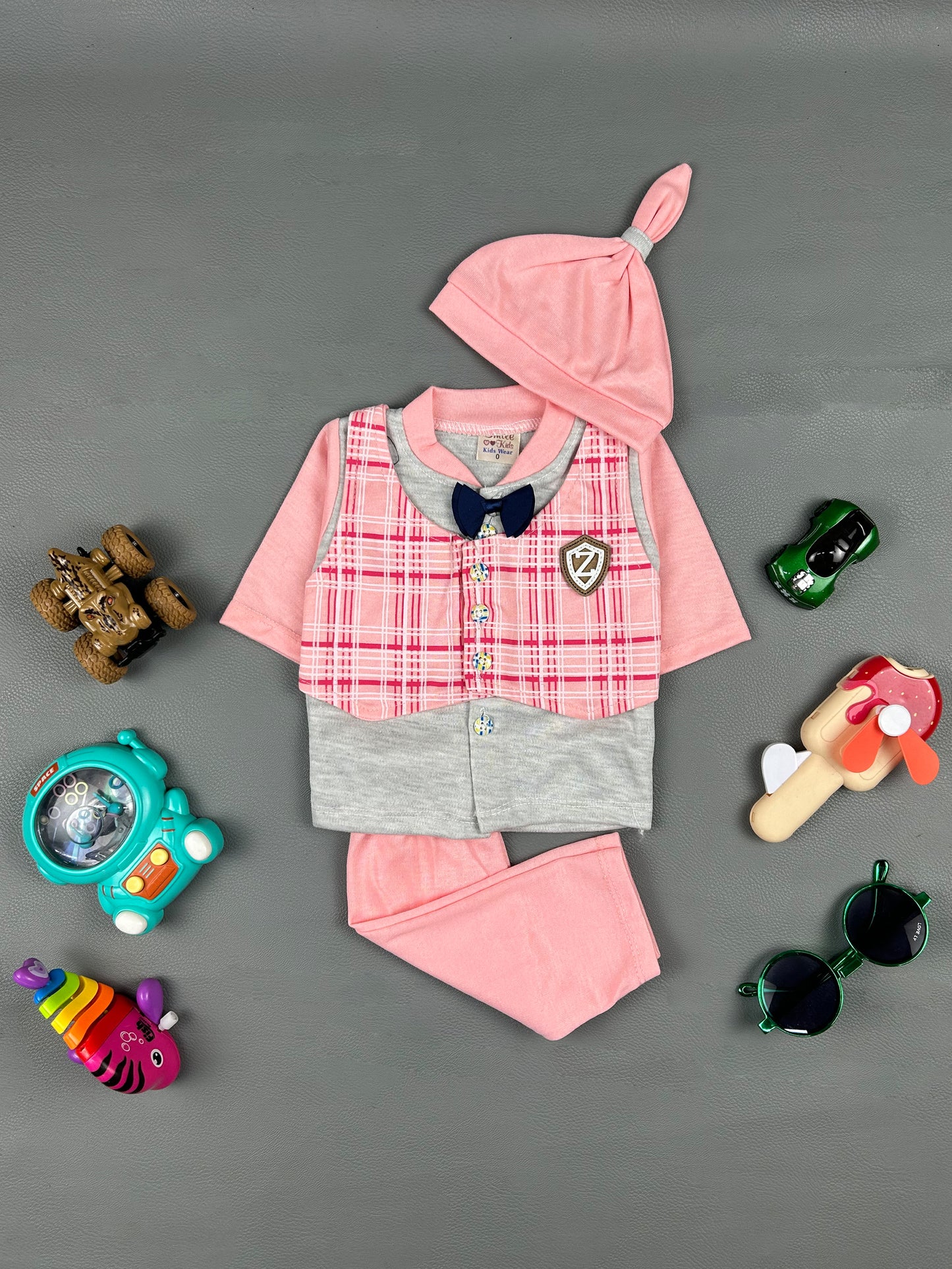 0Mth - 3Mth Pink Z Baba Suit For Newborns HG NBS224