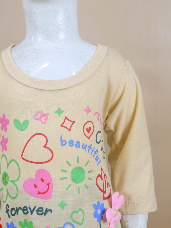 1Yr - 4Yrs Beautiful Light Yellow Suit For Girls RG GS48