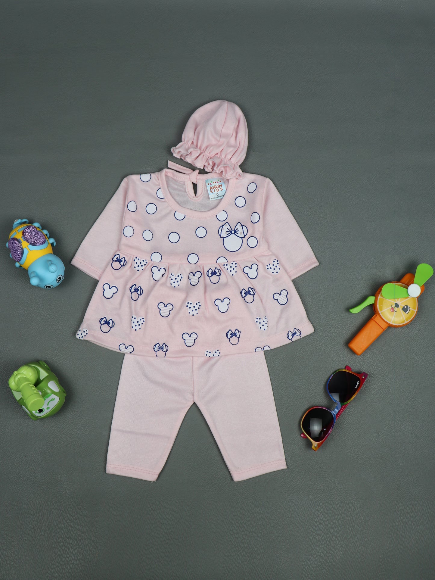 0Mth - 3Mth Light Pink Baby Suit For Newborn NBS283