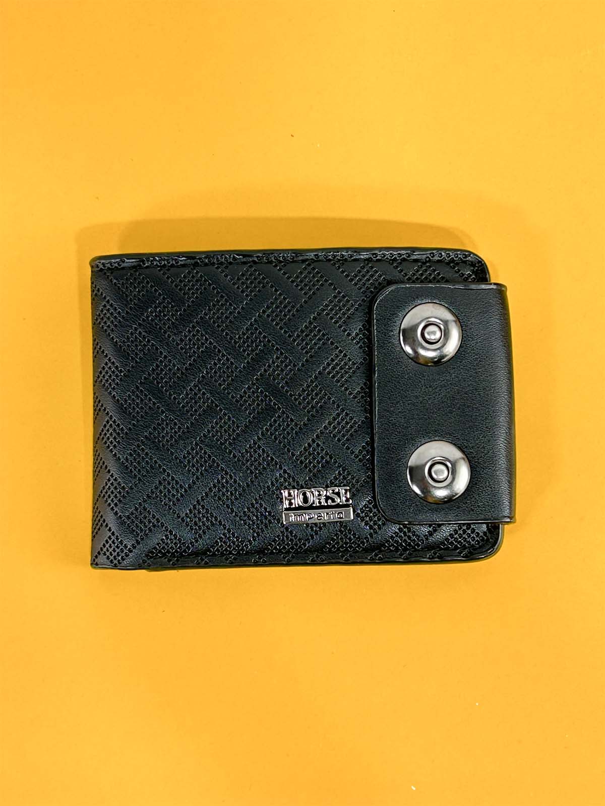 Black Syn-Leather Wallet For Men MW83