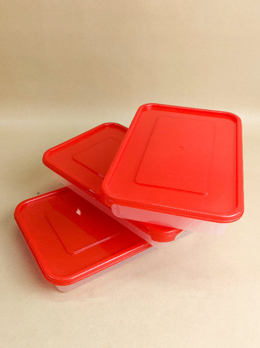 Pack Of 3 Food Container / Storage Box Red KIT-26