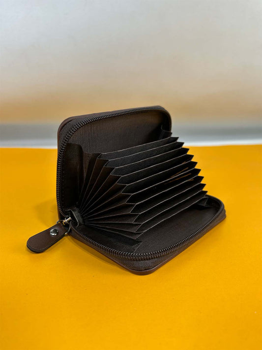 Brown Card Holder Syn-Leather Wallet MW84