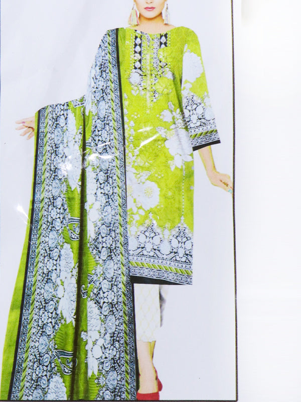 3Pcs Unstitched Digital Printed Lawn Suit For Women 61