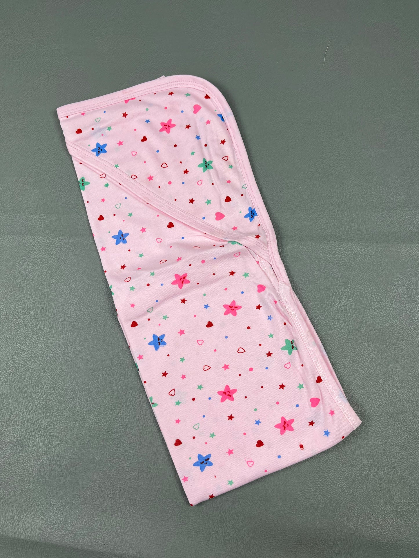 Light Pink Heart Wrapping Sheet For Newborn NWS39