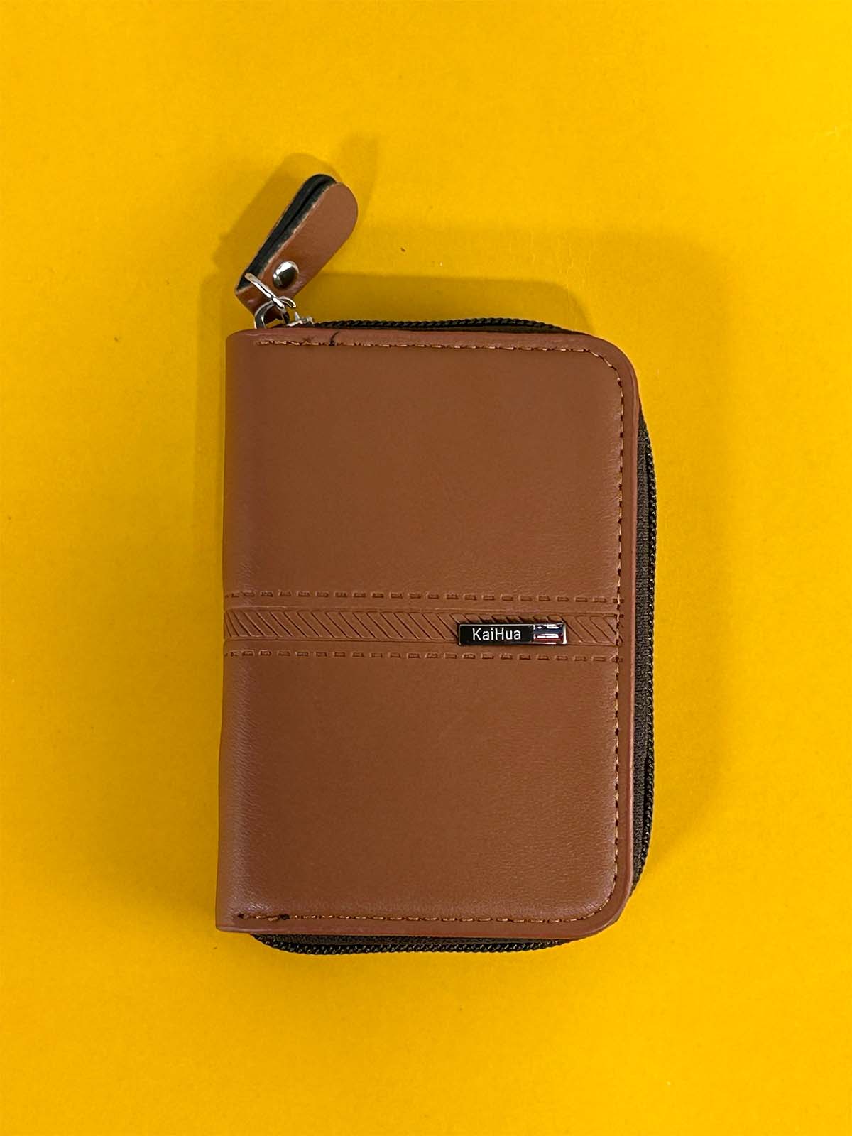 Light Brown Card Holder Syn-Leather Wallet MW85