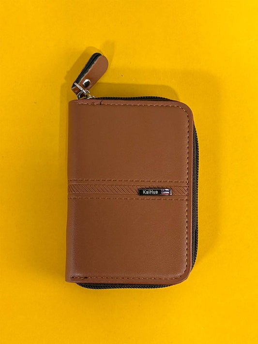 Light Brown Card Holder Syn-Leather Wallet MW85
