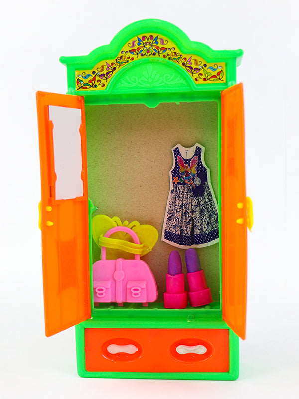 Cupboard & Dress Toy Set for Girls