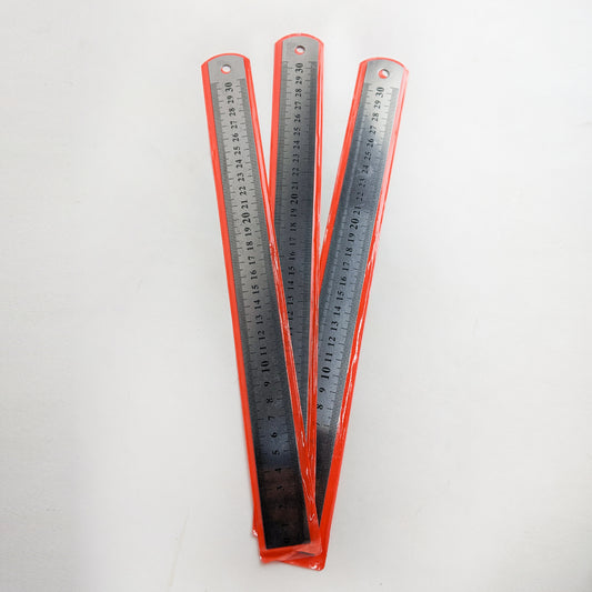 Pack Of 3 Stainless Steel Ruler 30CM