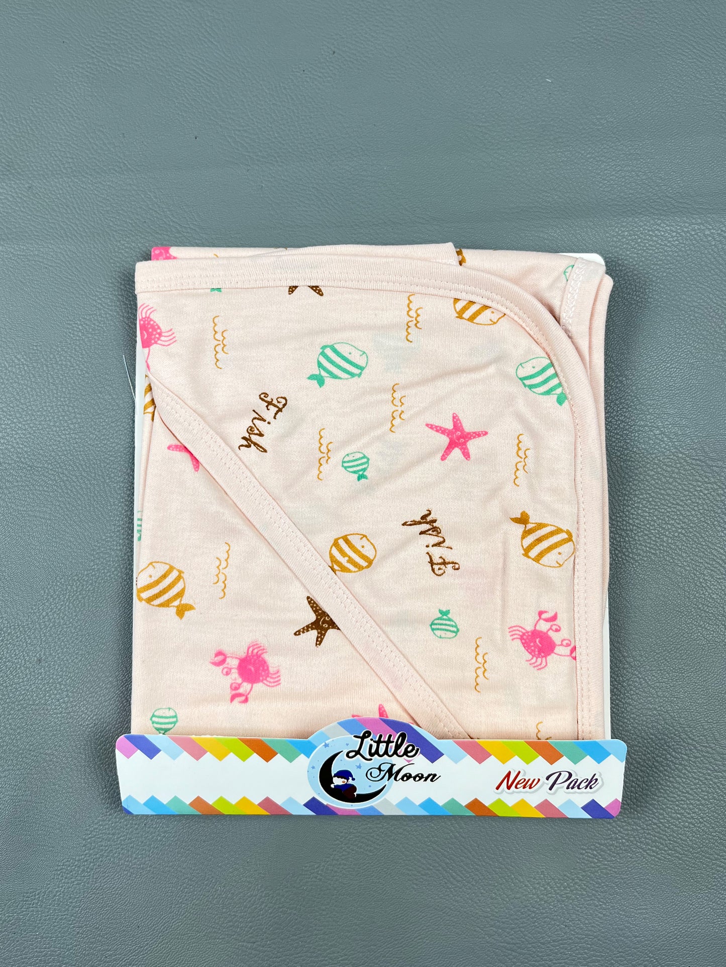 Light Peach Fish Wrapping Sheet For Newborn NWS40