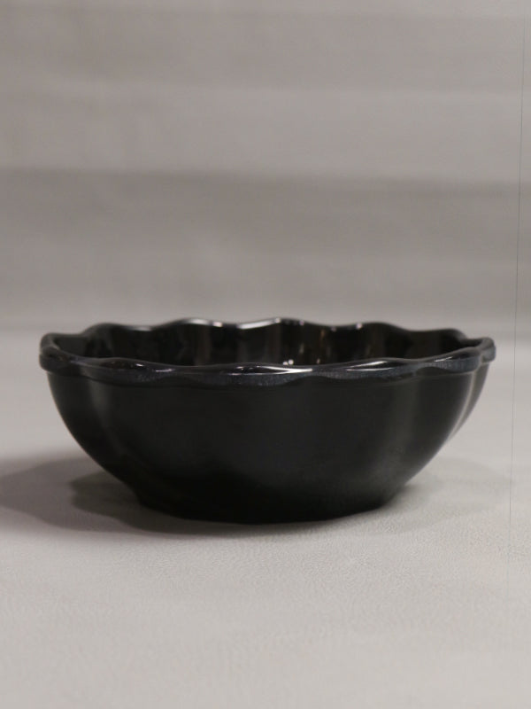 Black Melamine Serving Bowl D-03