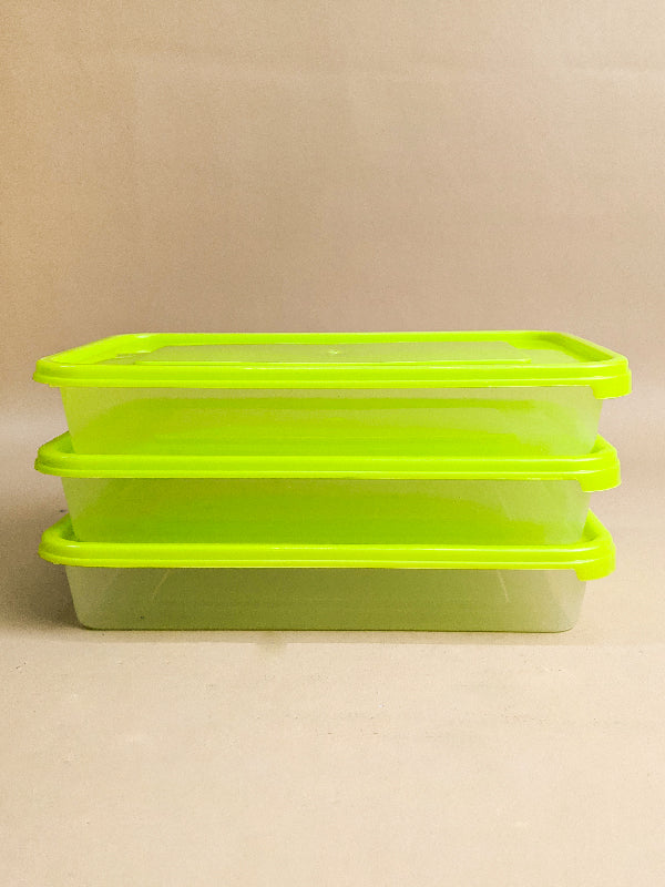 Pack Of 3 Food Container / Storage Box Green KIT-26