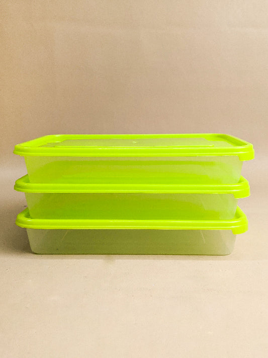 Pack Of 3 Food Container / Storage Box Green KIT-26