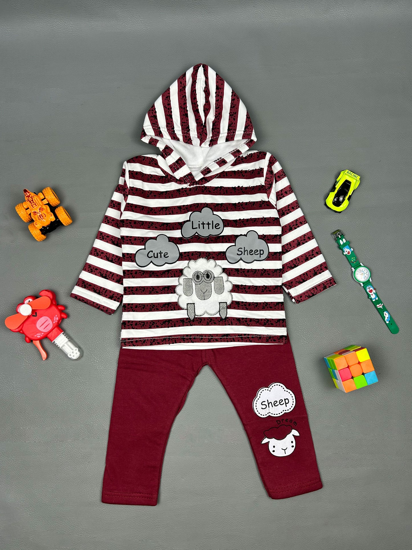 2Yr - 5Yrs Sheep Maroon Suit For Kids RZ BS188