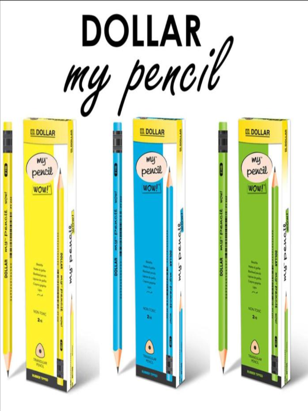 Pack of 12 Dollar My Pencil Wow Multicolor