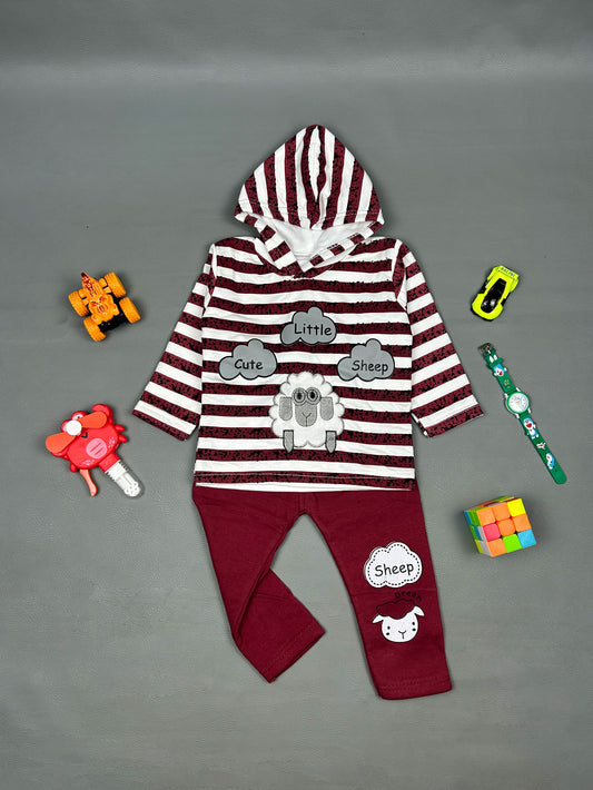 2Yr - 5Yrs Sheep Maroon Suit For Kids RZ BS188