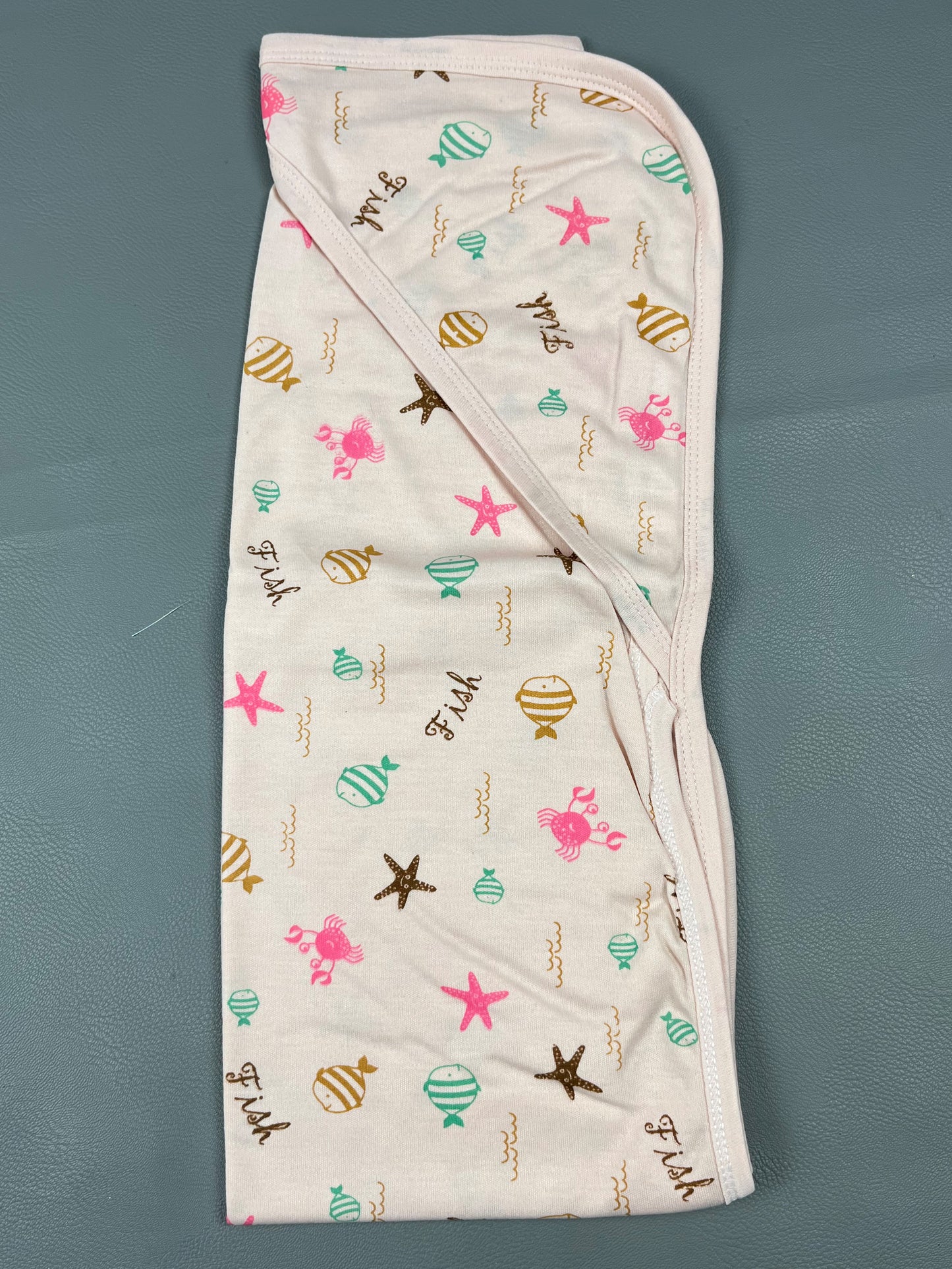 Light Peach Fish Wrapping Sheet For Newborn NWS40