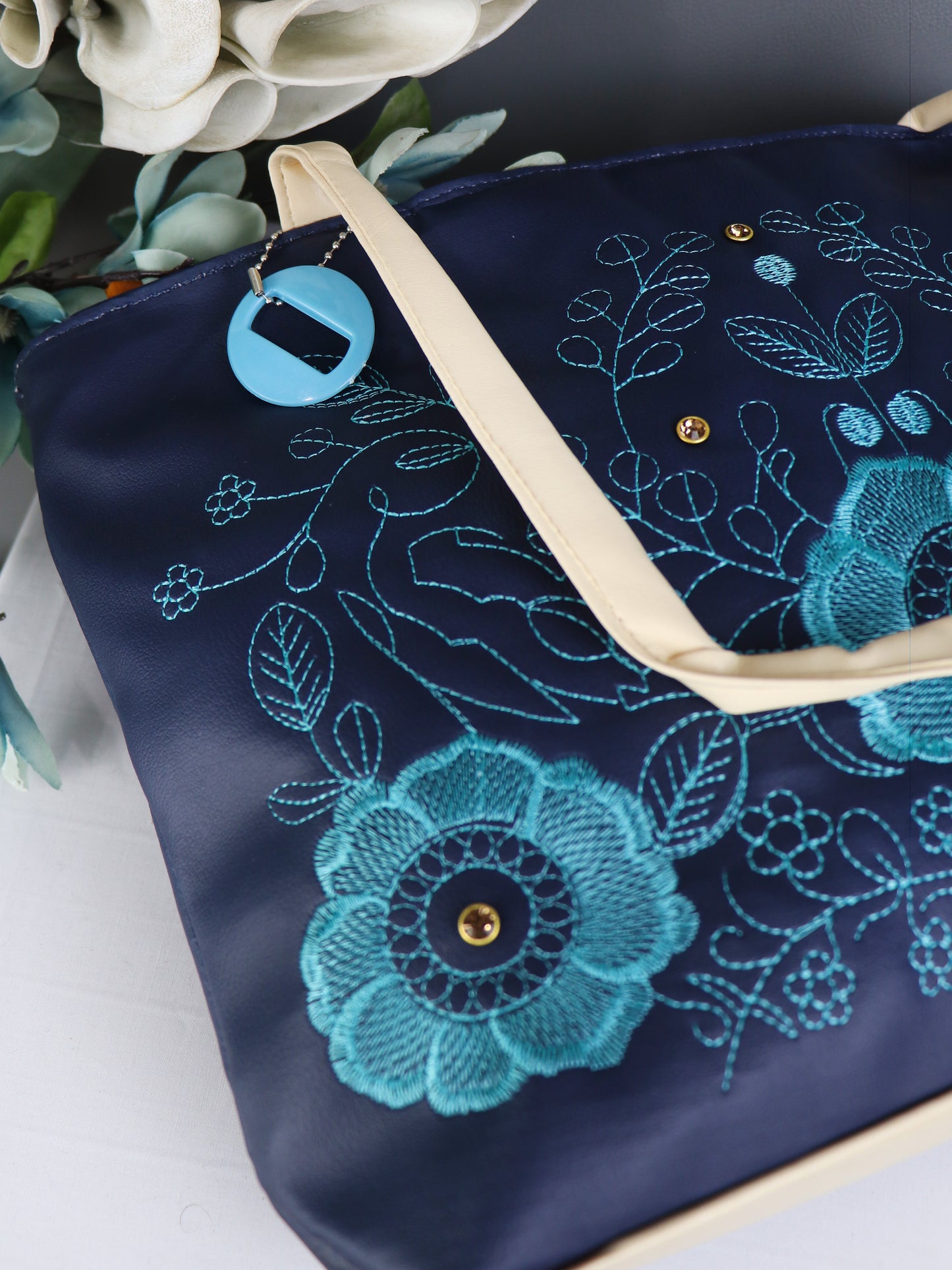 Women's Flower Handbag Blue
