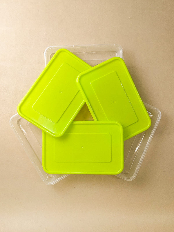 Pack Of 3 Food Container / Storage Box Green KIT-26