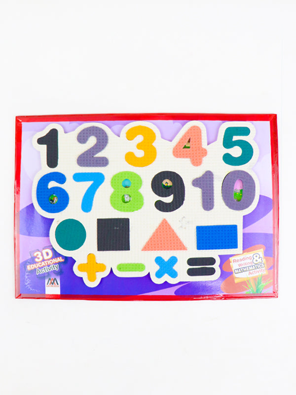 3D Educational Activity White Board Mathematics - Multicolor