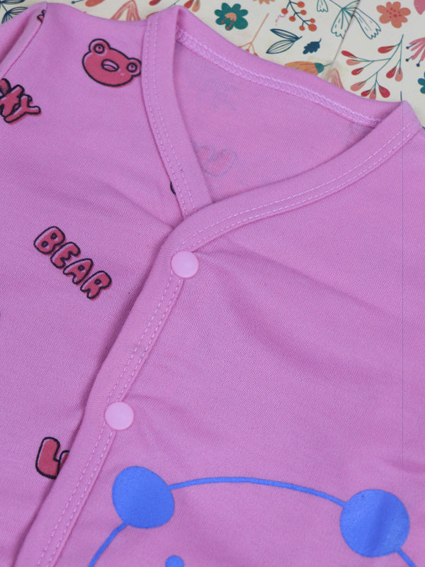 0Mth - 9Mth Bear Pink Baba Suit For Newborns BG NBS78