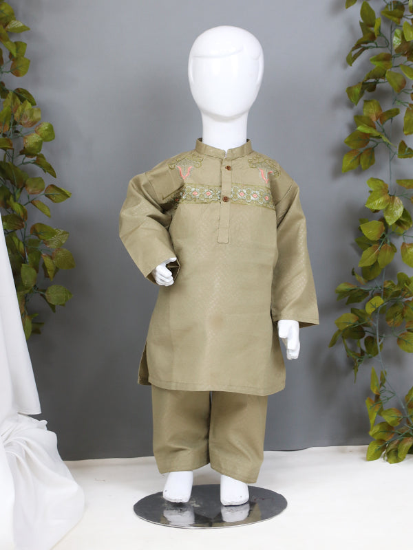 AQ Boys Kameez Shalwar Suit 1Yrs - 10Yrs Green 13