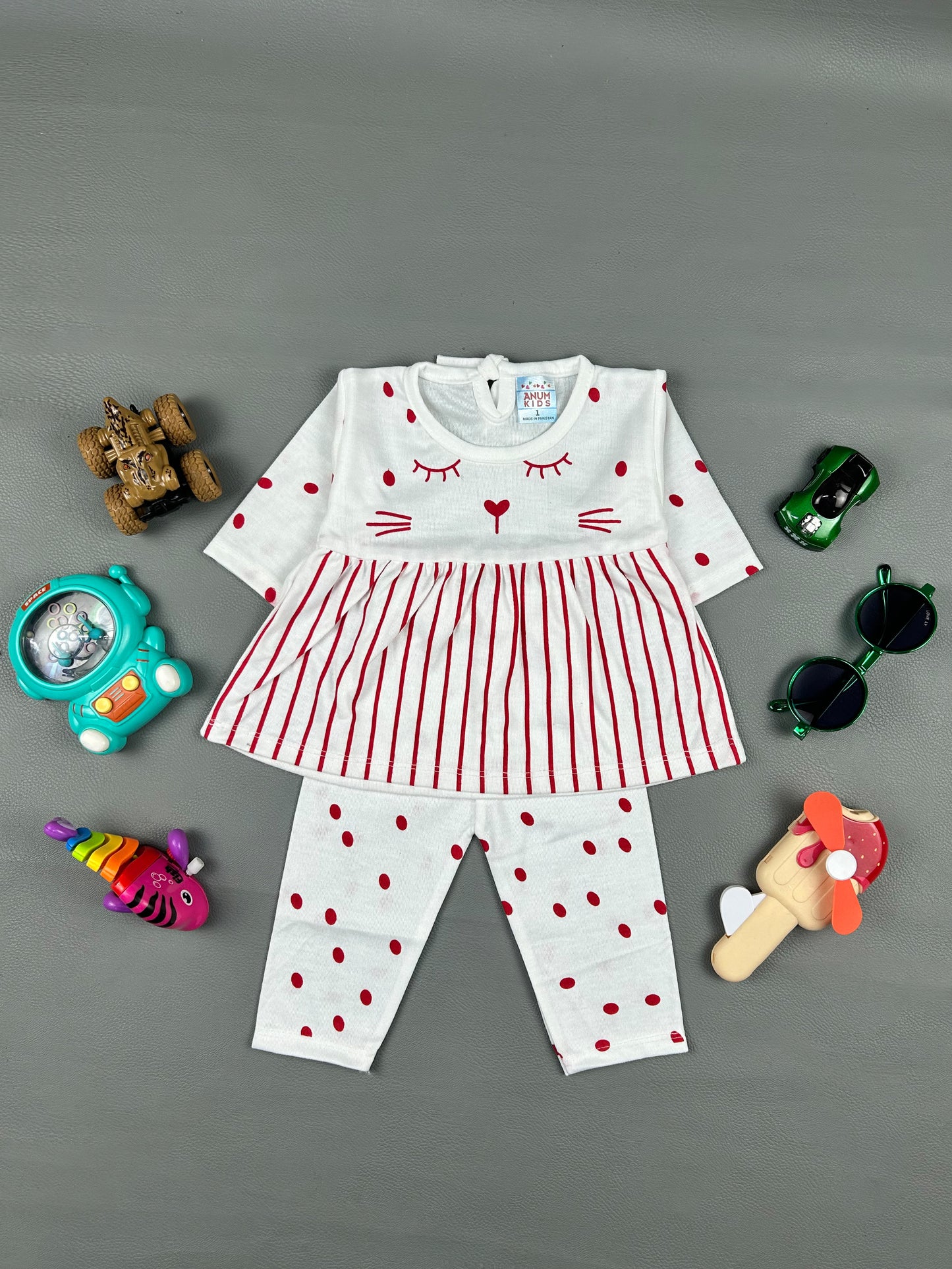 3Mth - 9Mth Red Baby Suit For Newborn NBS235