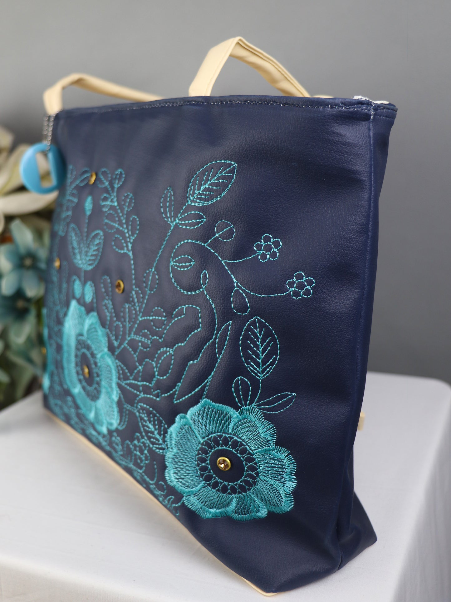 Women's Flower Handbag Blue