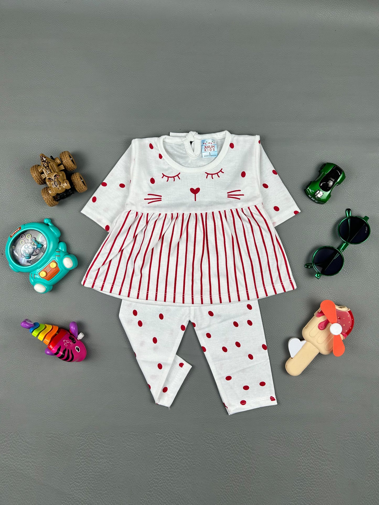 3Mth - 9Mth Red Baby Suit For Newborn NBS235