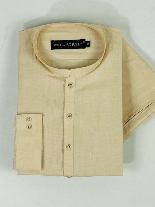 P831-8 Light Fawn Stitched Kurta Pajama Suit For Men MSK288