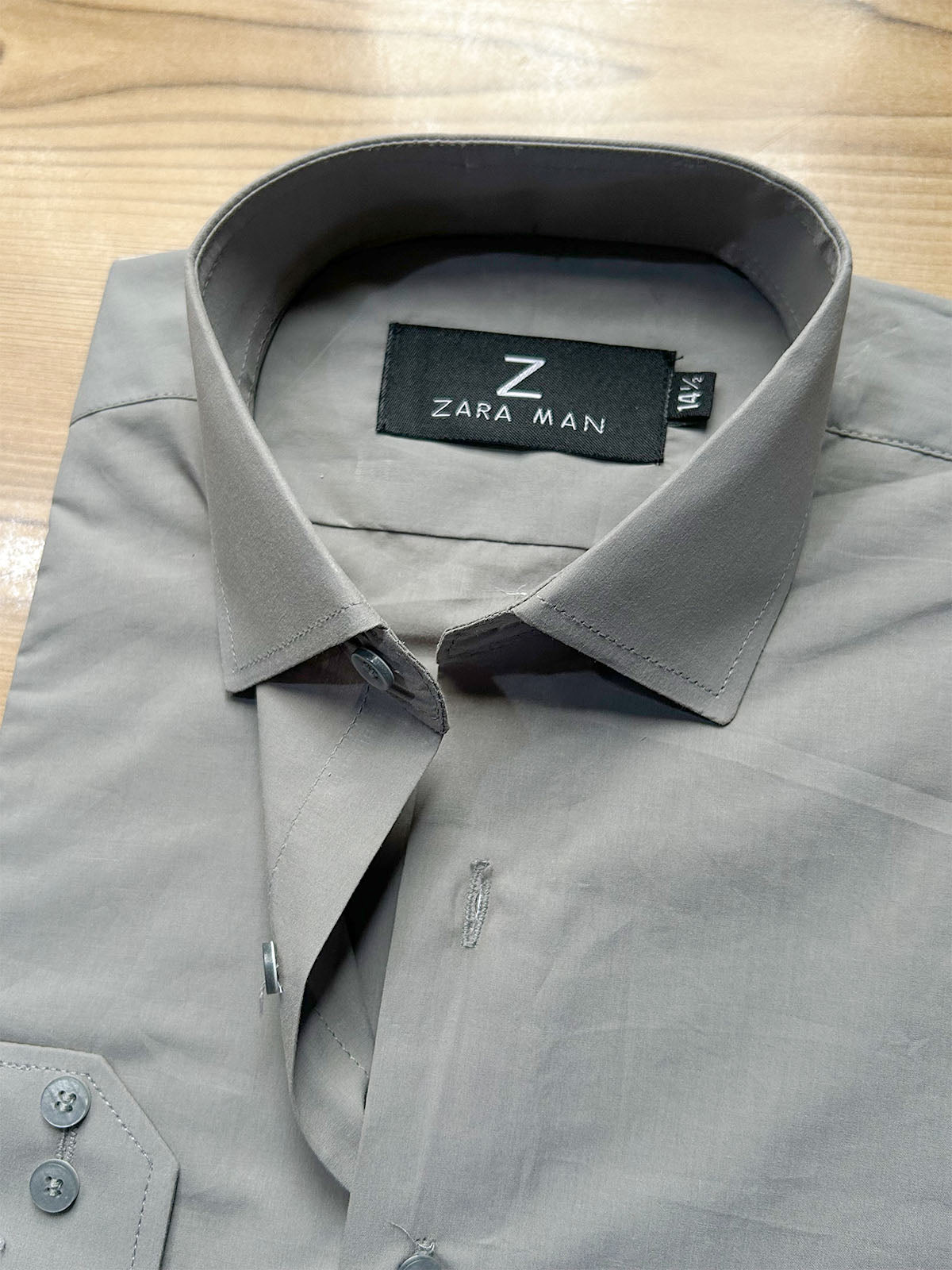 MFS734 100% Cotton Silver Grey Formal Dress Shirt For Men