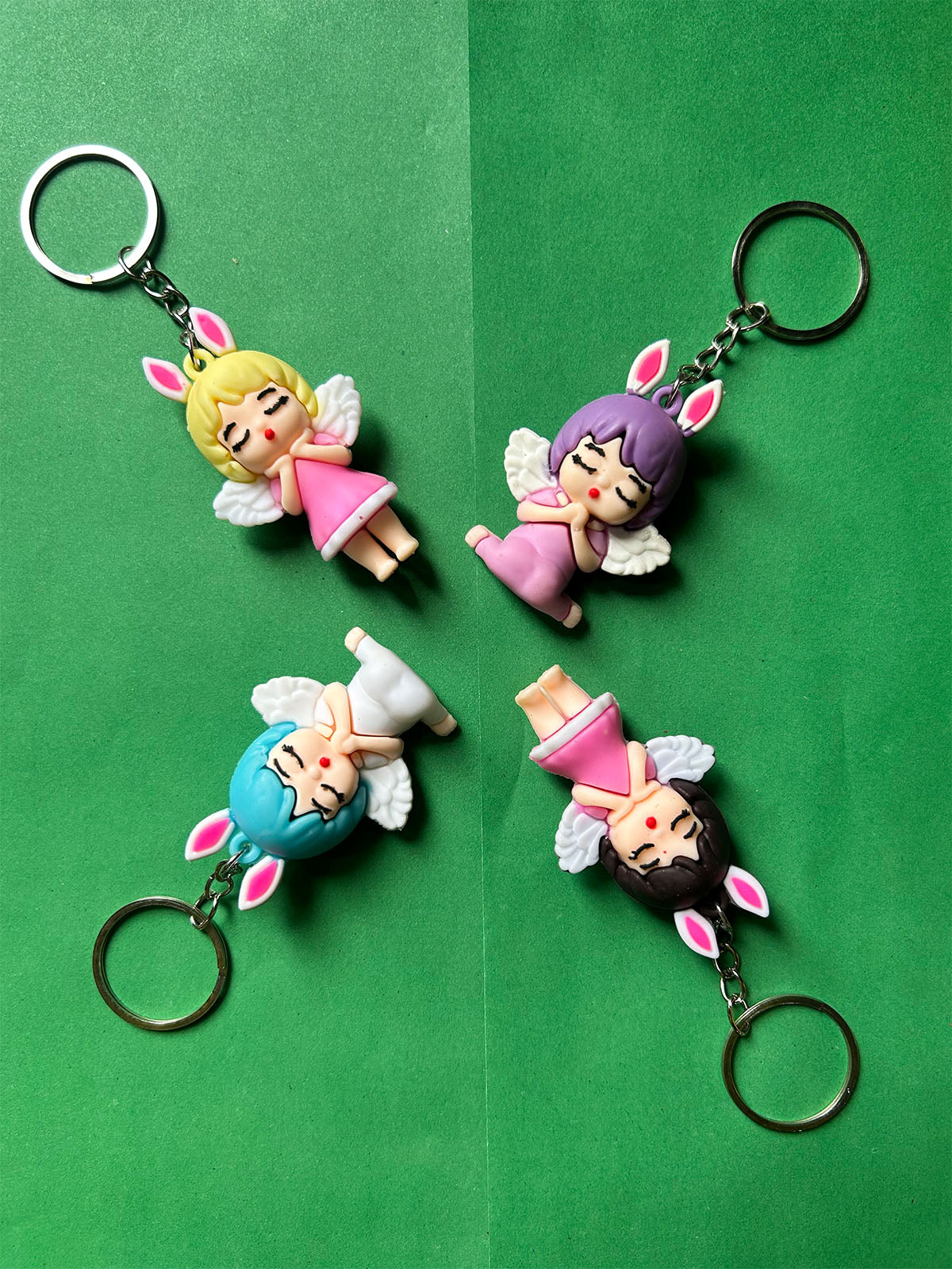 KC34 Pack of 4 Key Chain Multicolor