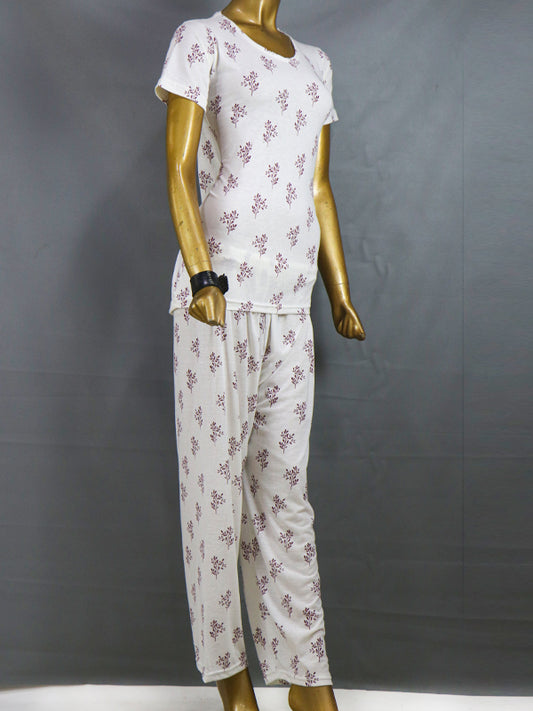 White Night Suit For Womens/Girls TB WNS02