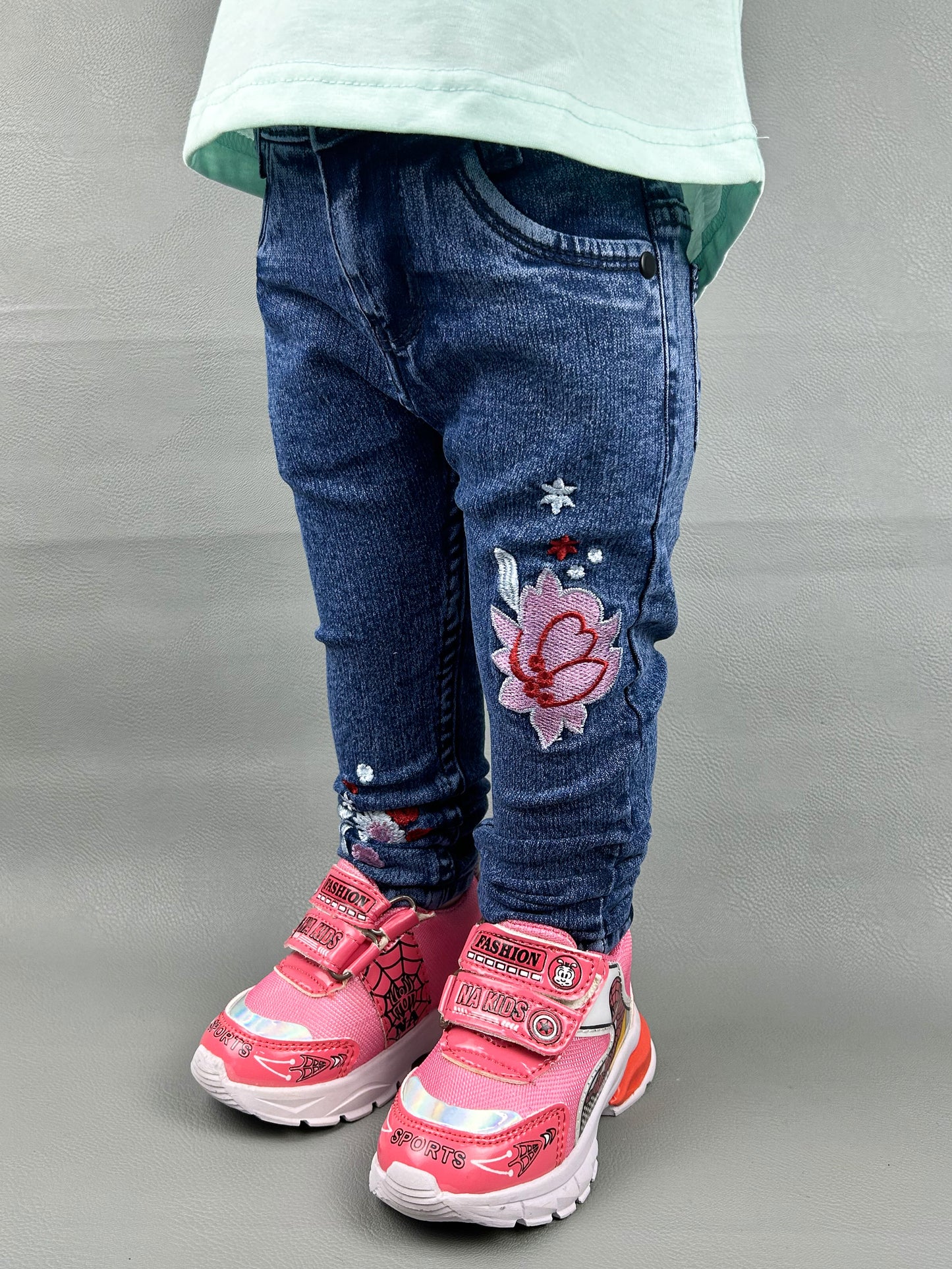 3Yrs - 13Yrs Blue Stretchable Denim Jeans For Girls GJ06