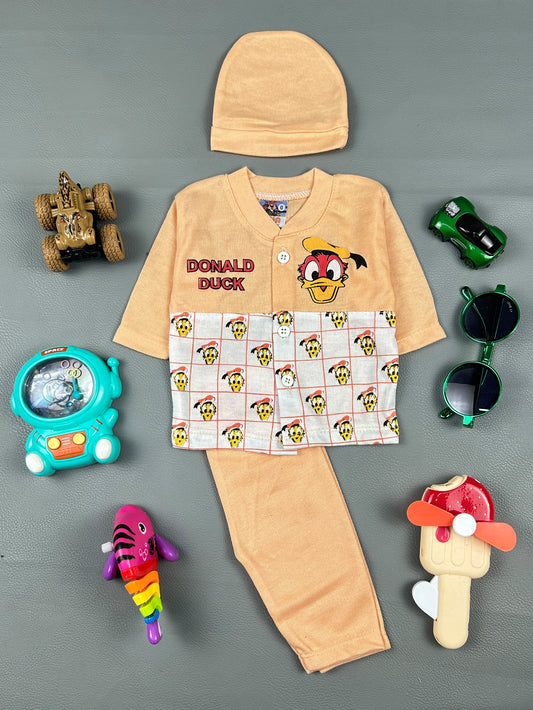 0Mth - 3Mth Light Orange Donald Baba Suit For Newborns HG NBS199