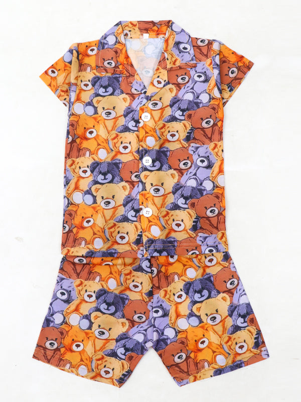 BS57 M Kids Suit 1Yrs - 4Yrs Printed Bears Multicolour