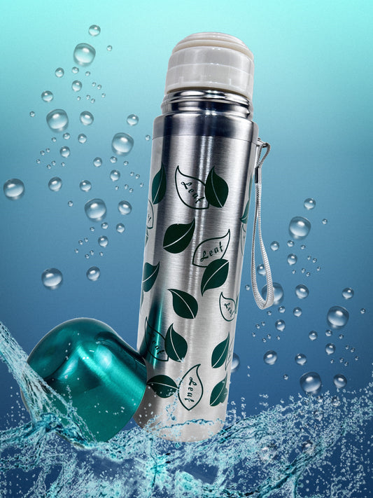 Green Stainless Steel Leave Bottle 500 ML D-70