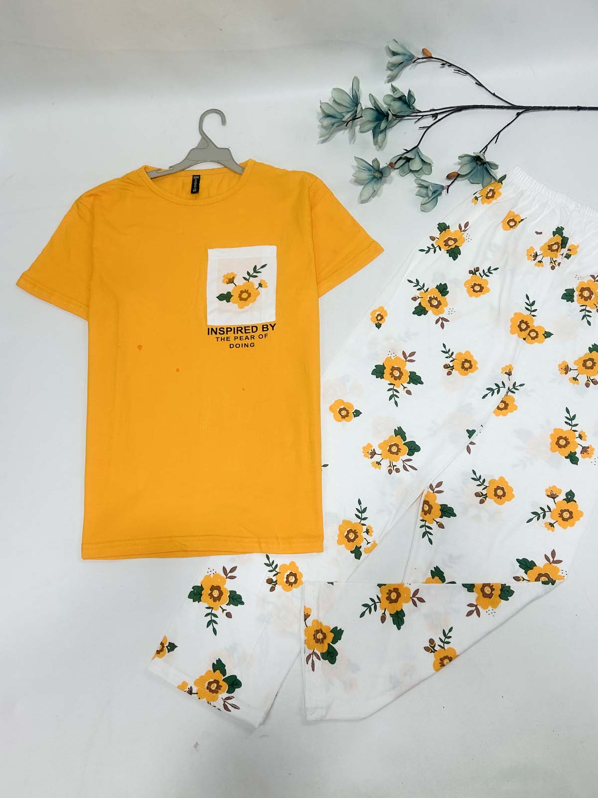 Yellow Night Suit For Womens / Girls SN WNS62