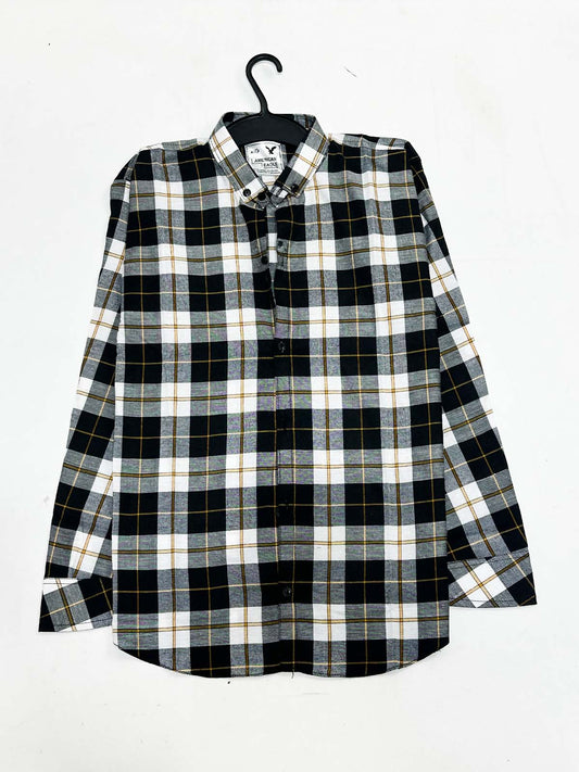 Black Checks Casual Shirt For Men MCS129